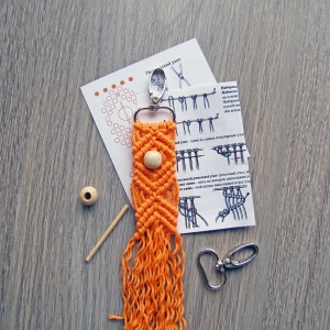 Набор для плетения брелока "Такида", оранжевый
